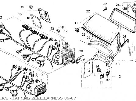 Honda GL1200I GOLDWING INTERSTATE 1986 (G) USA CALIFORNIA parts lists