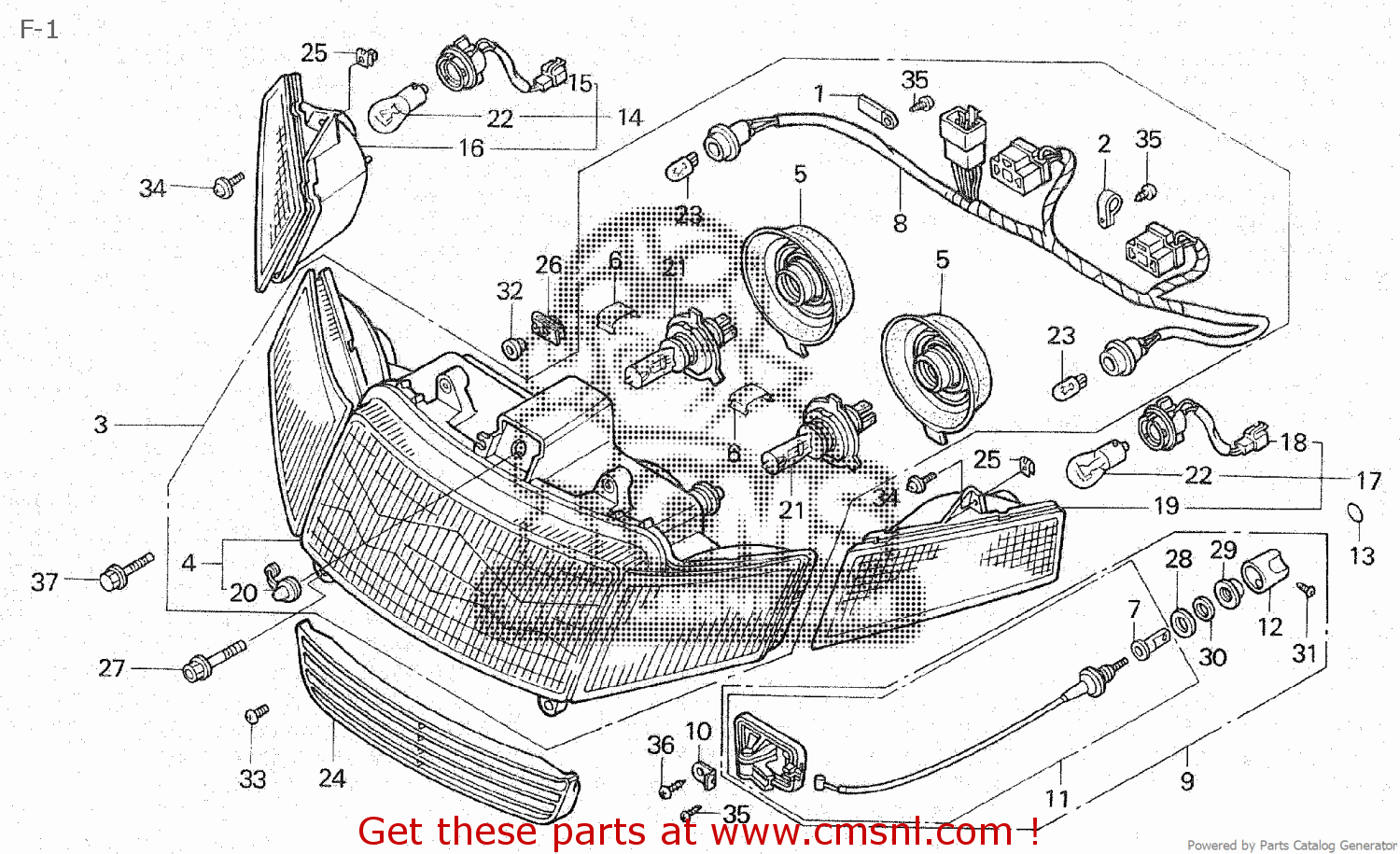 Honda GL1500 GOLDWING 1989 (K) JAPAN SC22100 parts lists and schematics