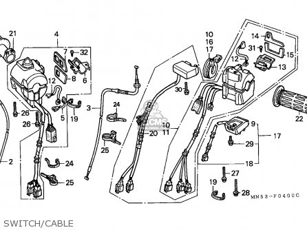 Honda GL1500 GOLDWING 1990 (L) GERMANY parts lists and schematics