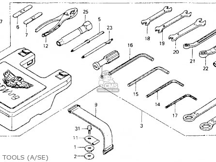 Honda GL1500A GOLDWING ASPENCADE 1992 (N) USA CALIFORNIA parts lists