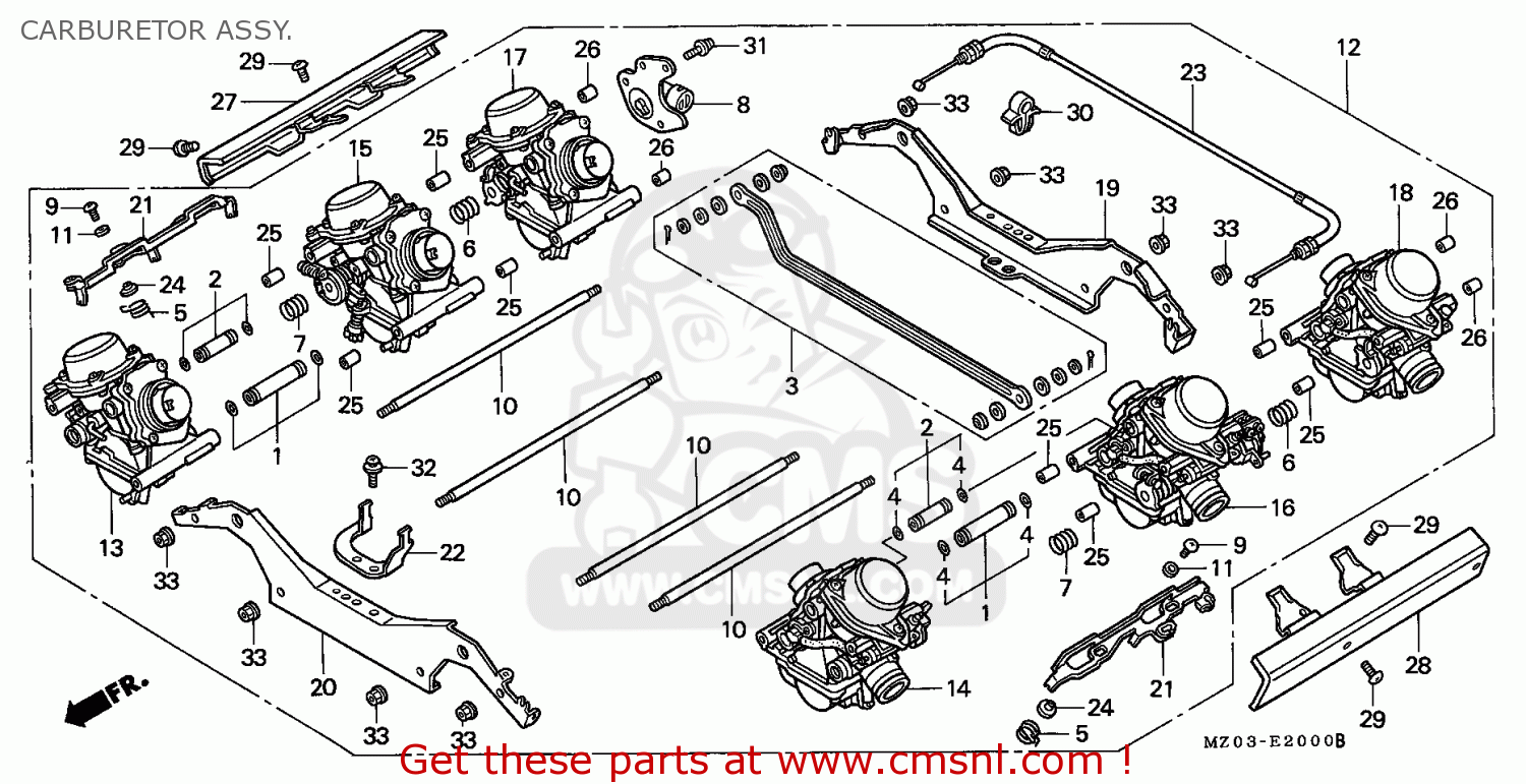 Honda GL1500C VALKYRIE 1997 (V) AUSTRALIA / RBM CARBURETOR ASSY. buy