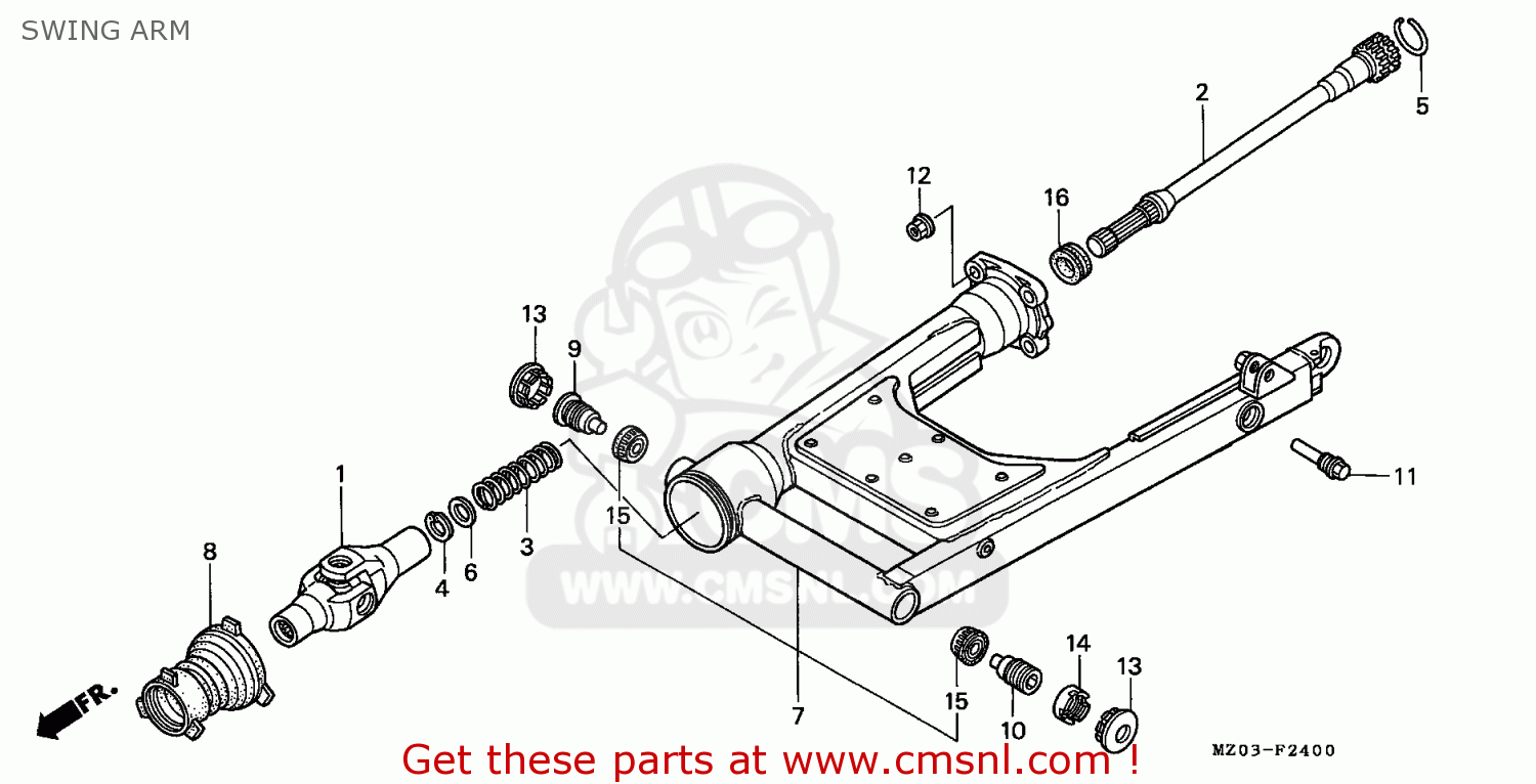 Honda GL1500C VALKYRIE 1997 (V) CANADA / RBM SWING ARM buy SWING ARM