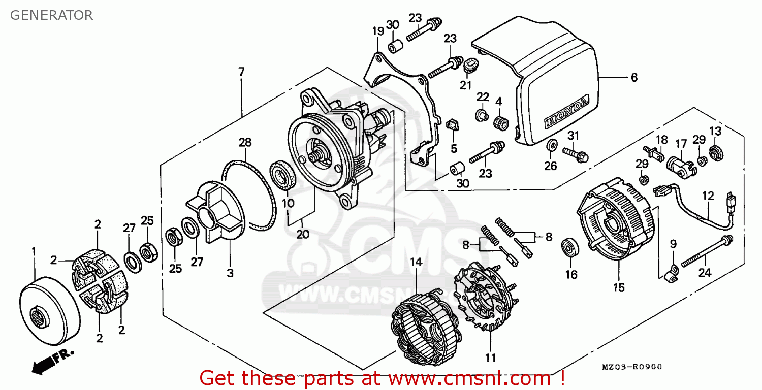Honda GL1500C VALKYRIE 1997 (V) EUROPEAN DIRECT SALES GENERATOR buy