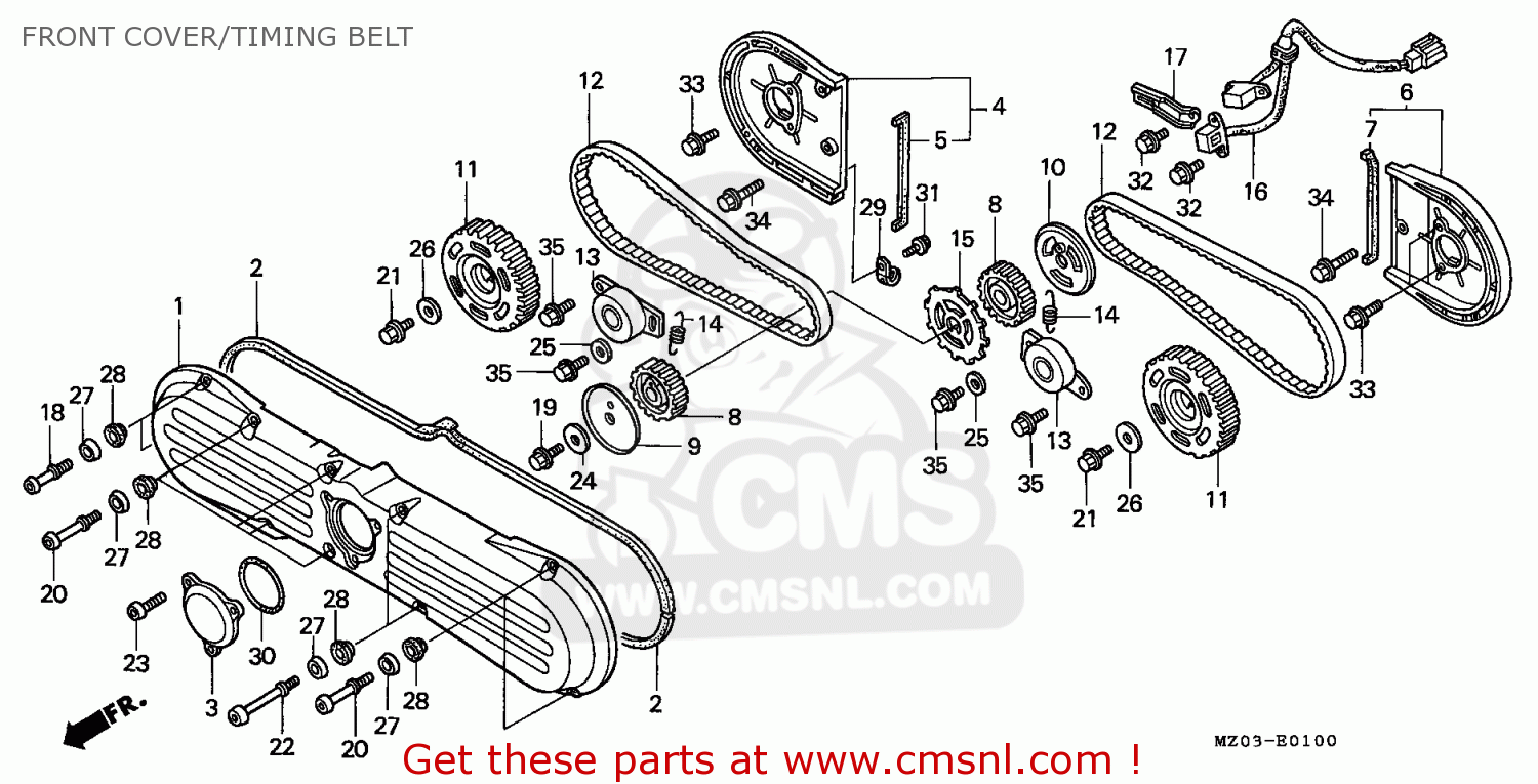 Honda GL1500C VALKYRIE 1999 (X) ENGLAND FRONT COVER/TIMING BELT buy