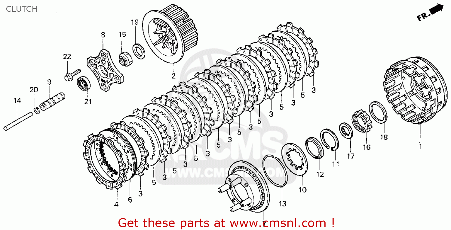 Honda GL1500CF VALKYRIE INTERSTATE 1999 (X) USA CALIFORNIA CLUTCH - buy