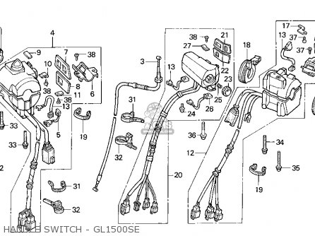 Honda GL1500SE GOLDWING 1995 (S) USA CALIFORNIA parts lists and schematics