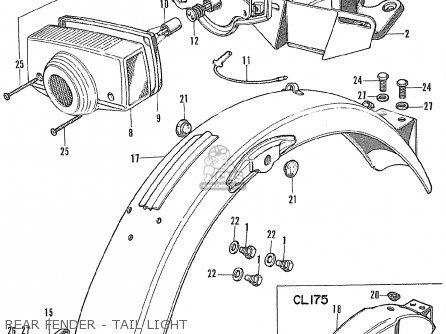 Honda GL175 GENERAL EXPORT parts lists and schematics