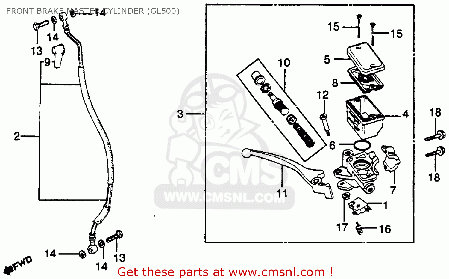 Honda Honda GL500 SILVERWING 1981 (B) USA parts lists and schematics