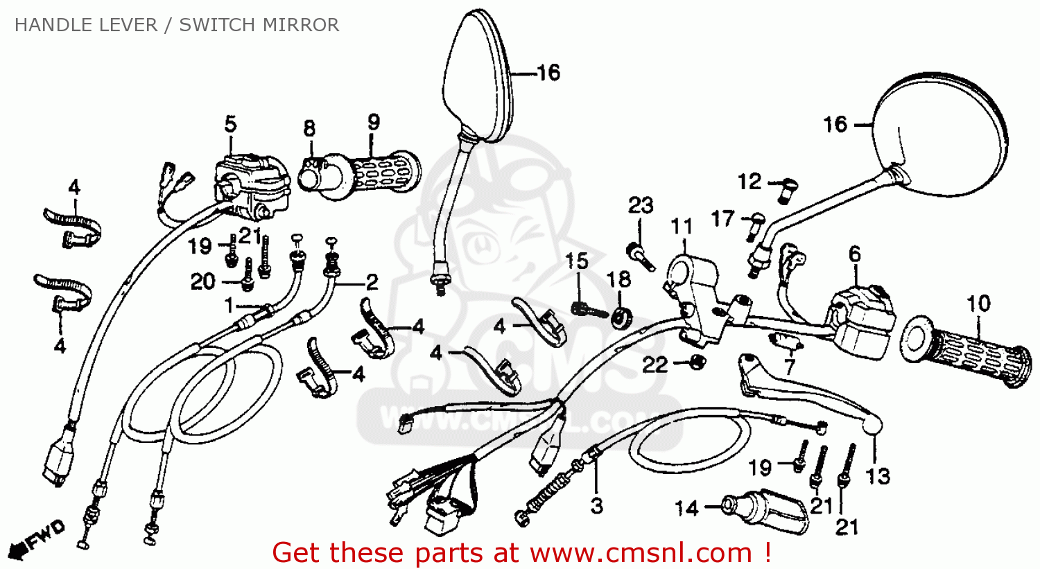 Honda GL500 SILVERWING 1981 (B) USA parts lists and schematics