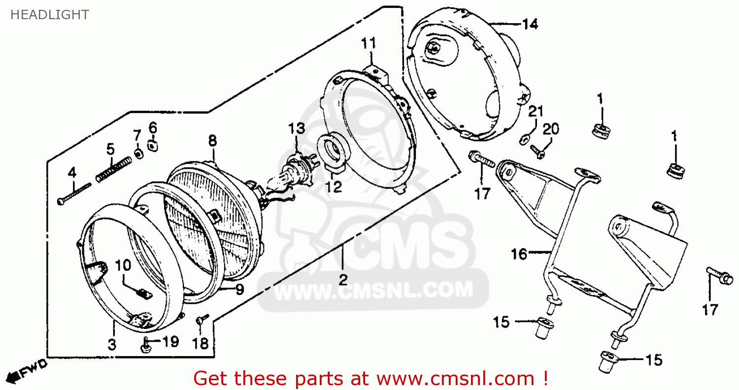 Honda Honda GL500 SILVERWING 1981 (B) USA parts lists and schematics
