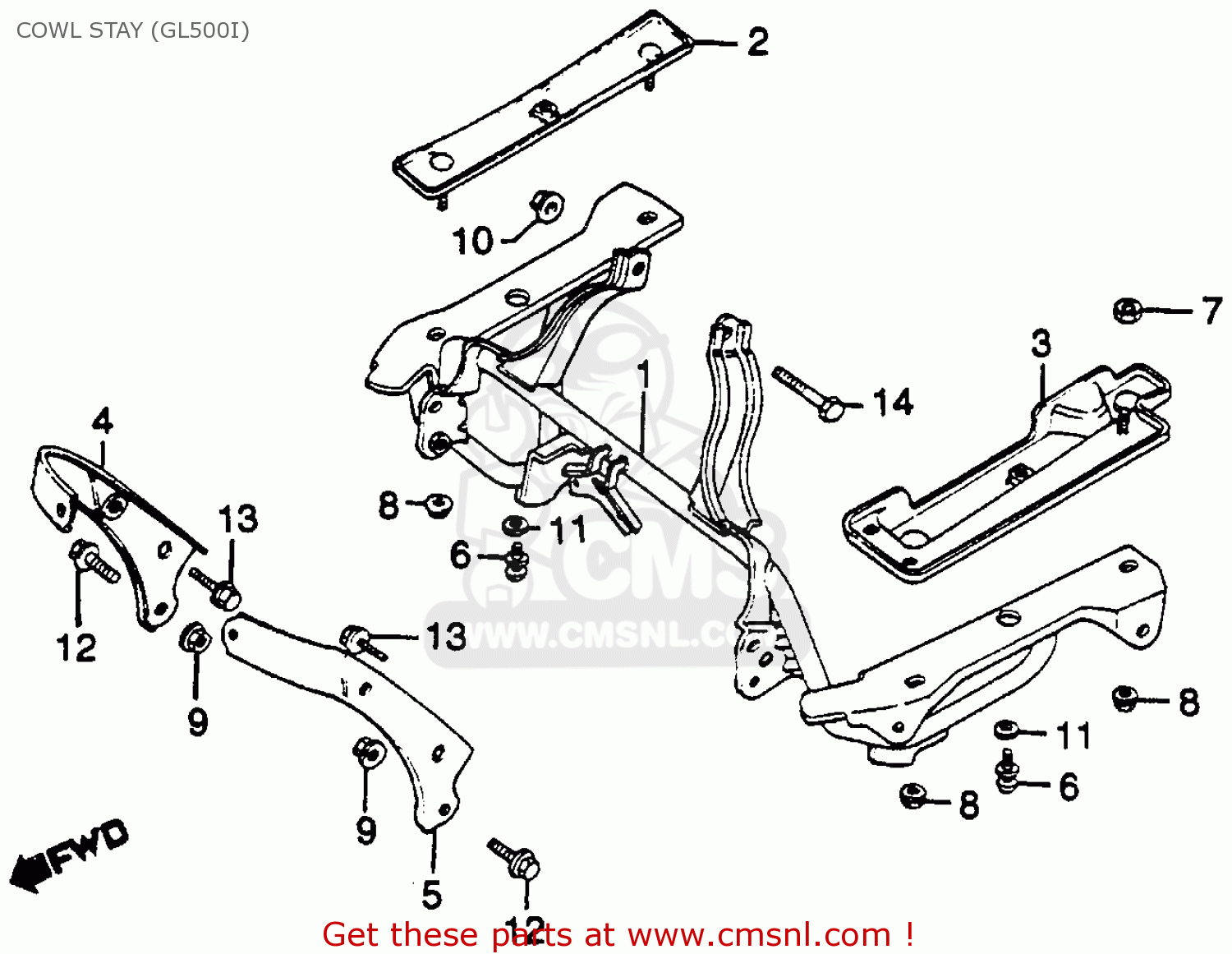 Honda GL500I SILVERWING INTERSTATE 1981 (B) USA parts lists and schematics