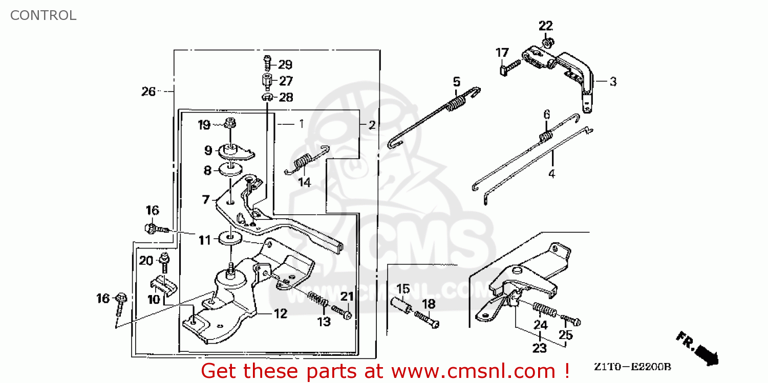 Honda GX160H1\QXU\14Z1T501 CONTROL - buy CONTROL spares online