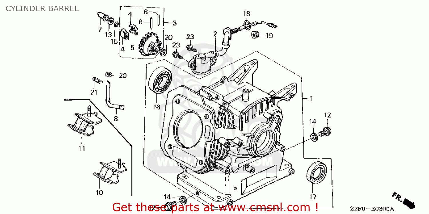 Honda GX160K1\LHQ4\14Z2F403 CYLINDER BARREL - buy CYLINDER BARREL ...