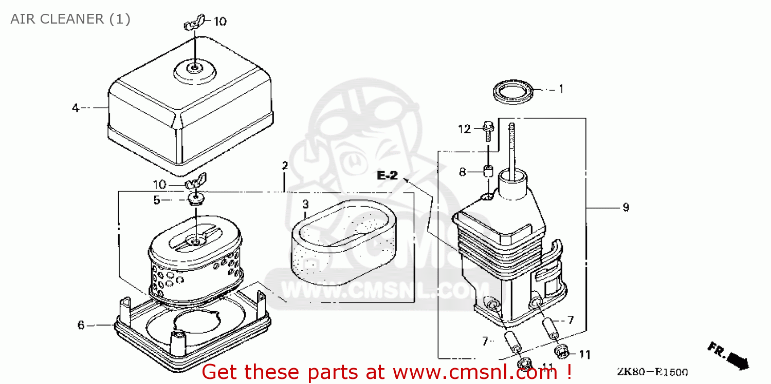 Honda GX160\LX\14ZK8403 AIR CLEANER (1) - buy AIR CLEANER (1) spares online