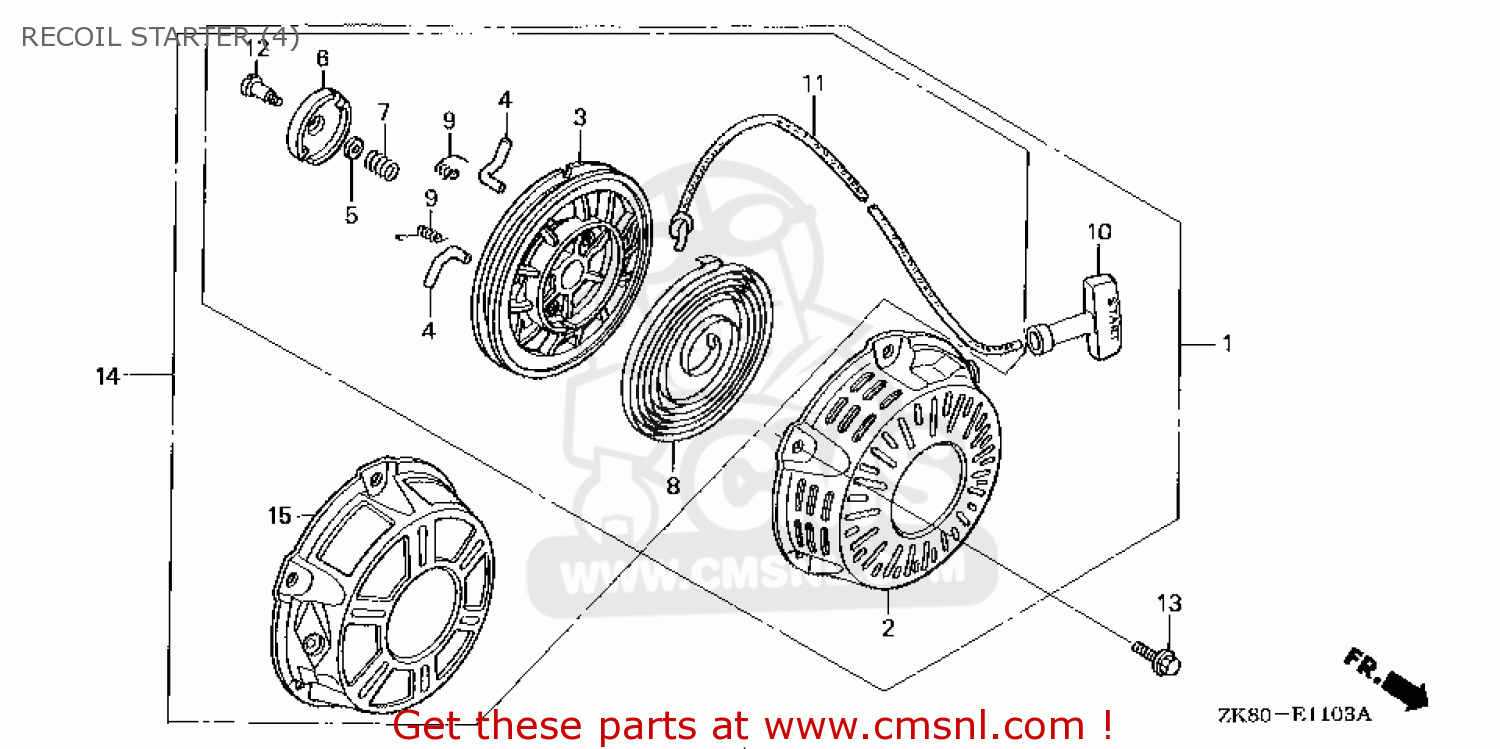 Honda GX160\LX\14ZK8403 RECOIL STARTER (4) buy RECOIL STARTER (4