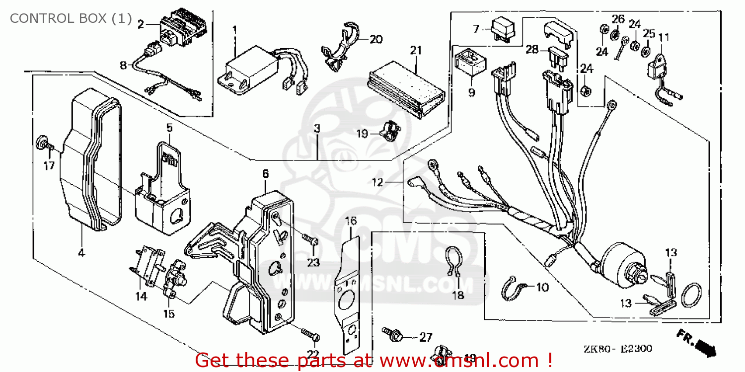 Honda GX160\W1\14ZK8403 CONTROL BOX (1) - buy CONTROL BOX (1) spares online