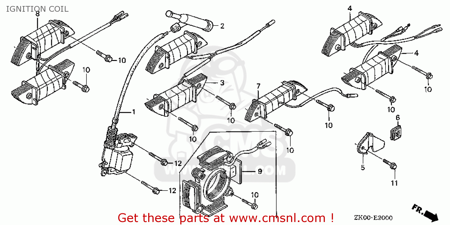 Honda GX200\SXE4\14ZK0402 IGNITION COIL buy IGNITION COIL spares online