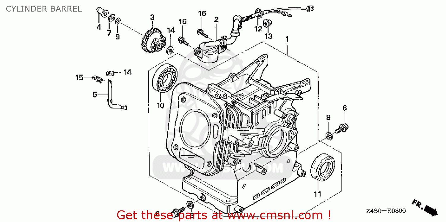 Honda GX200U\VEN4\14Z4S601 CYLINDER BARREL - buy CYLINDER BARREL spares ...