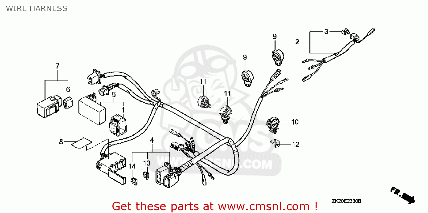 Honda GX240\EDS5\18ZE20E8 WIRE HARNESS - buy WIRE HARNESS spares online