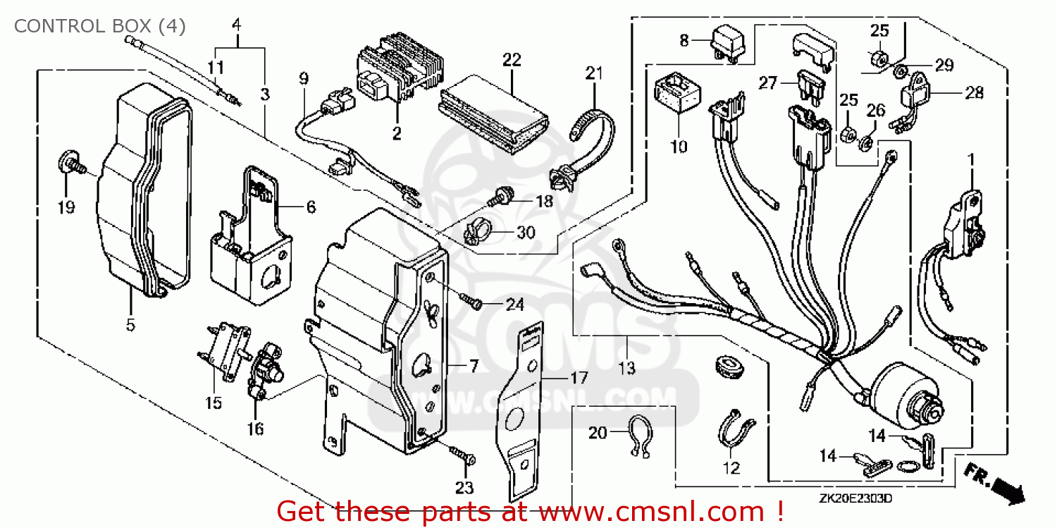 Honda GX240\LHE4\18ZE20E8 CONTROL BOX (4) - buy CONTROL BOX (4) spares ...