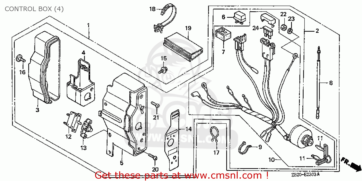 Honda GX240\P1\14ZE20E8 CONTROL BOX (4) - buy CONTROL BOX (4) spares online