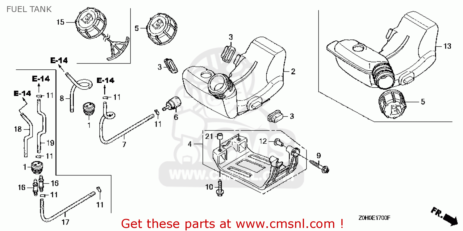 Honda GX25\HAT\14Z0H0E4 FUEL TANK buy FUEL TANK spares online