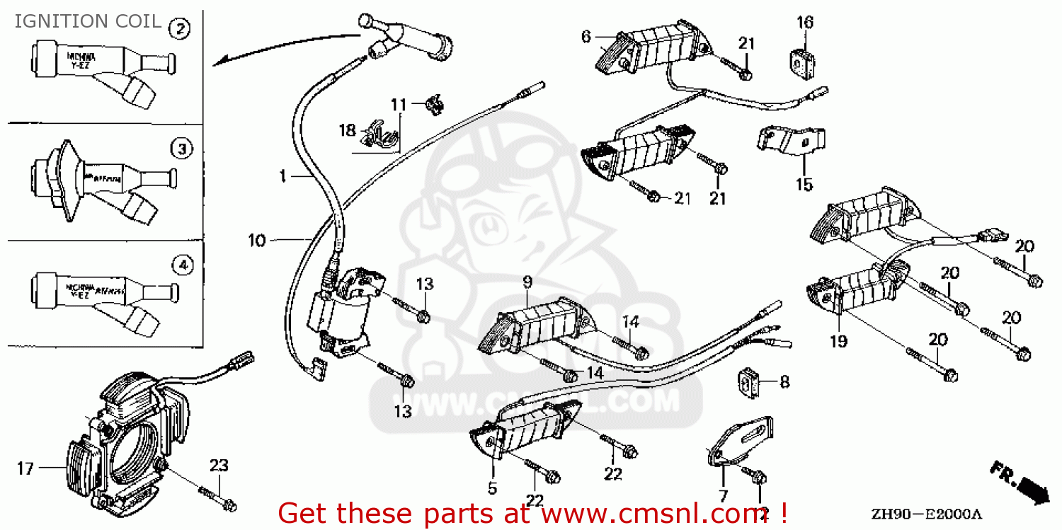 Honda GX270\LXQ4_A\14ZH90E9 IGNITION COIL buy IGNITION COIL spares online