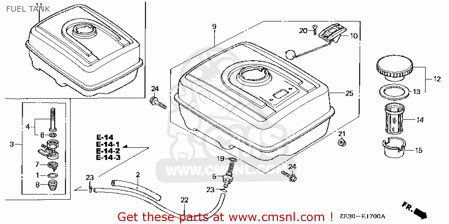 Honda GX340\SXP\10ZE301 FUEL TANK - buy FUEL TANK spares online