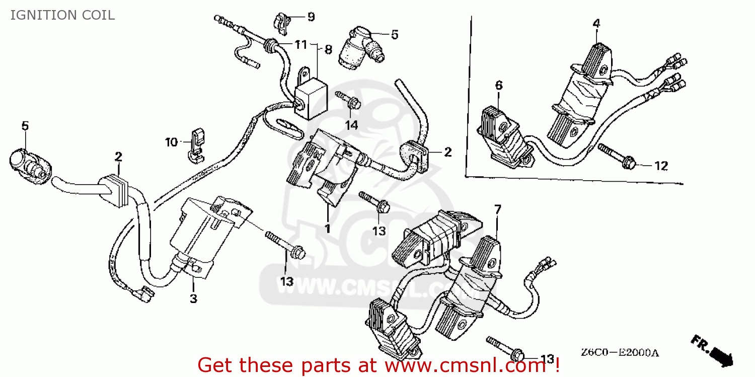 Honda GX610U1\QZE\14Z6C605 IGNITION COIL - buy IGNITION COIL spares online