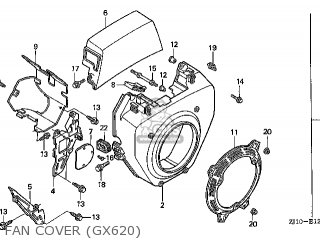 Honda GX620\QZX4\14ZJ11E2 parts lists and schematics