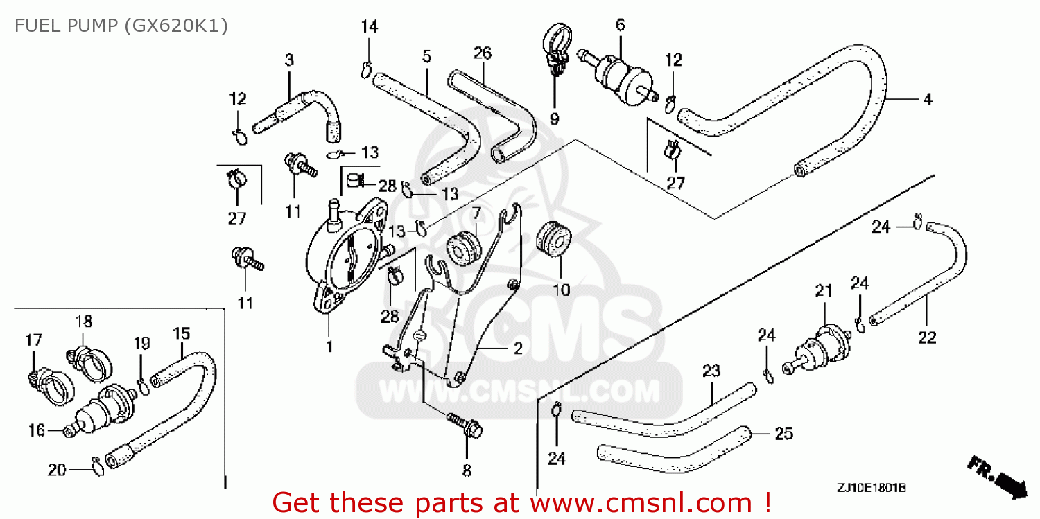 Honda GX620\VAF6\14ZJ11E2 FUEL PUMP (GX620K1) buy FUEL PUMP (GX620K1