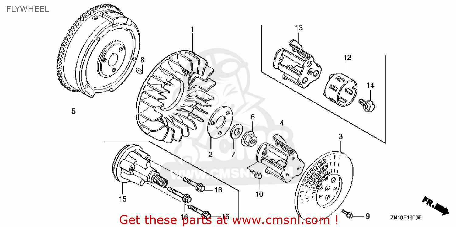 Honda GX670\TXF2\14ZN10E8 FLYWHEEL - buy FLYWHEEL spares online