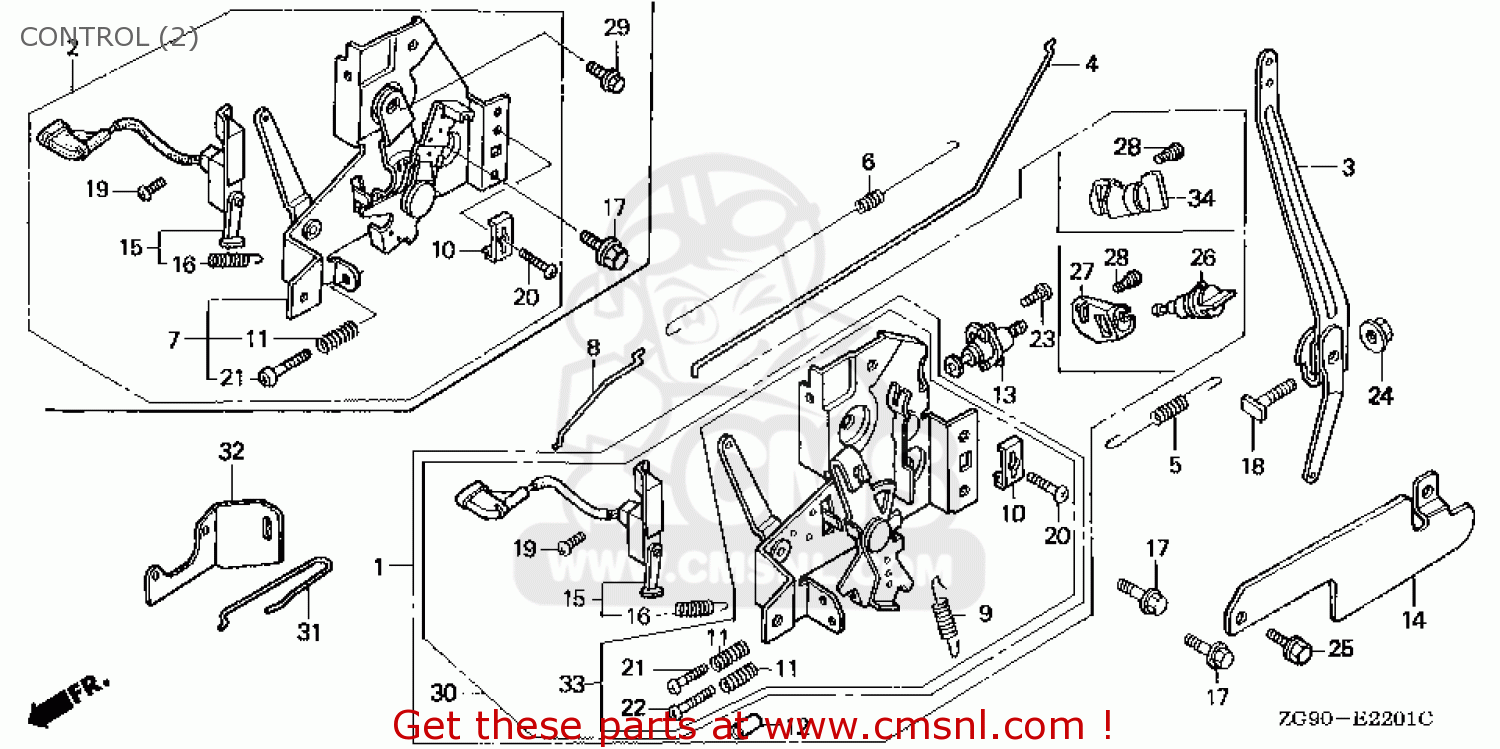 Honda GXV140\A11\14ZG90E4 CONTROL (2) - buy CONTROL (2) spares online