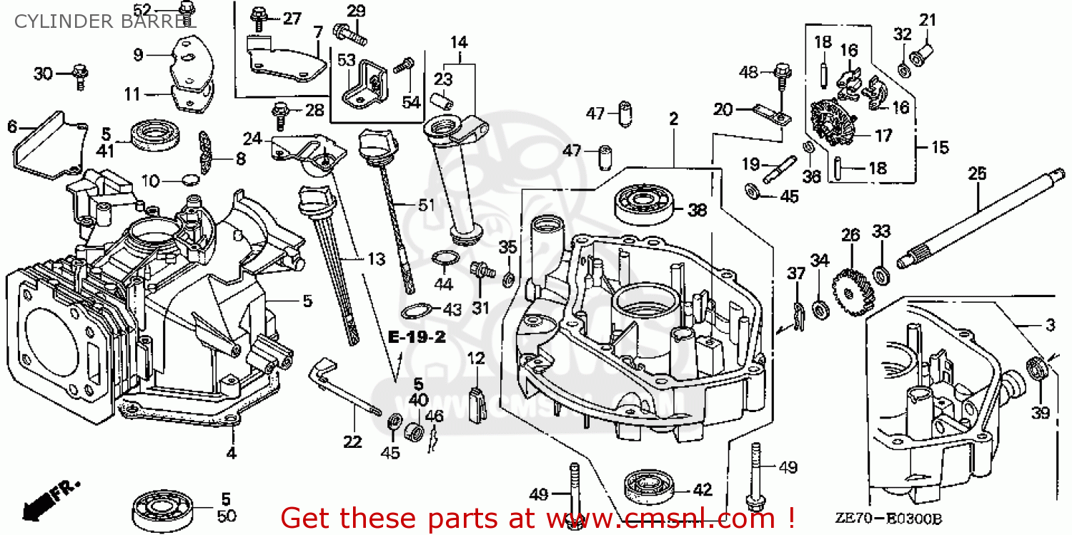 Honda GXV160\S\14ZE70E8 CYLINDER BARREL - buy CYLINDER BARREL spares online