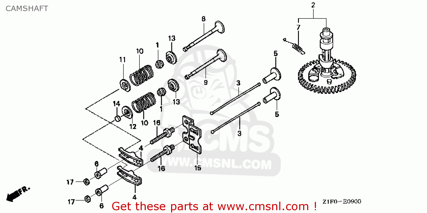 Honda GXV340T2\DCA1\14Z1F601 CAMSHAFT - buy CAMSHAFT spares online