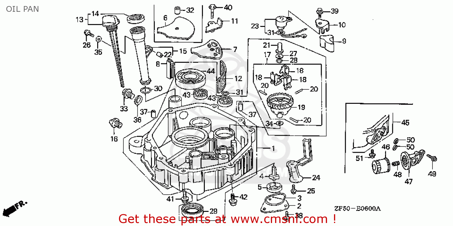 Honda GXV390\DCA\10ZF502 OIL PAN - buy OIL PAN spares online