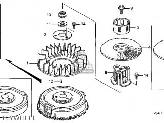 Honda GXV610\QYF4\14ZJ40E6 parts lists and schematics