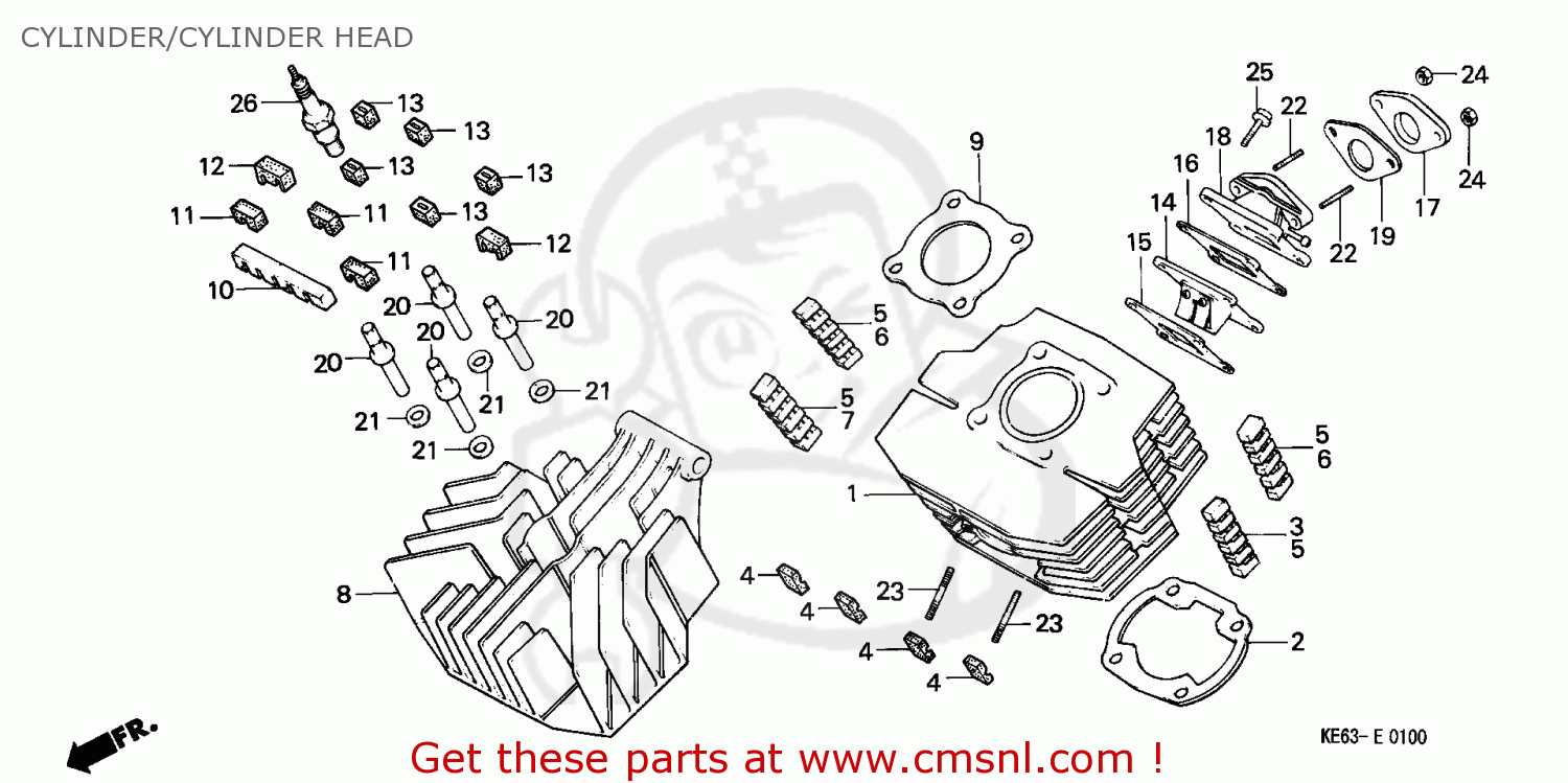 Honda H100S 1983 (D) SOUTH AFRICA / LC CYLINDER/CYLINDER HEAD buy