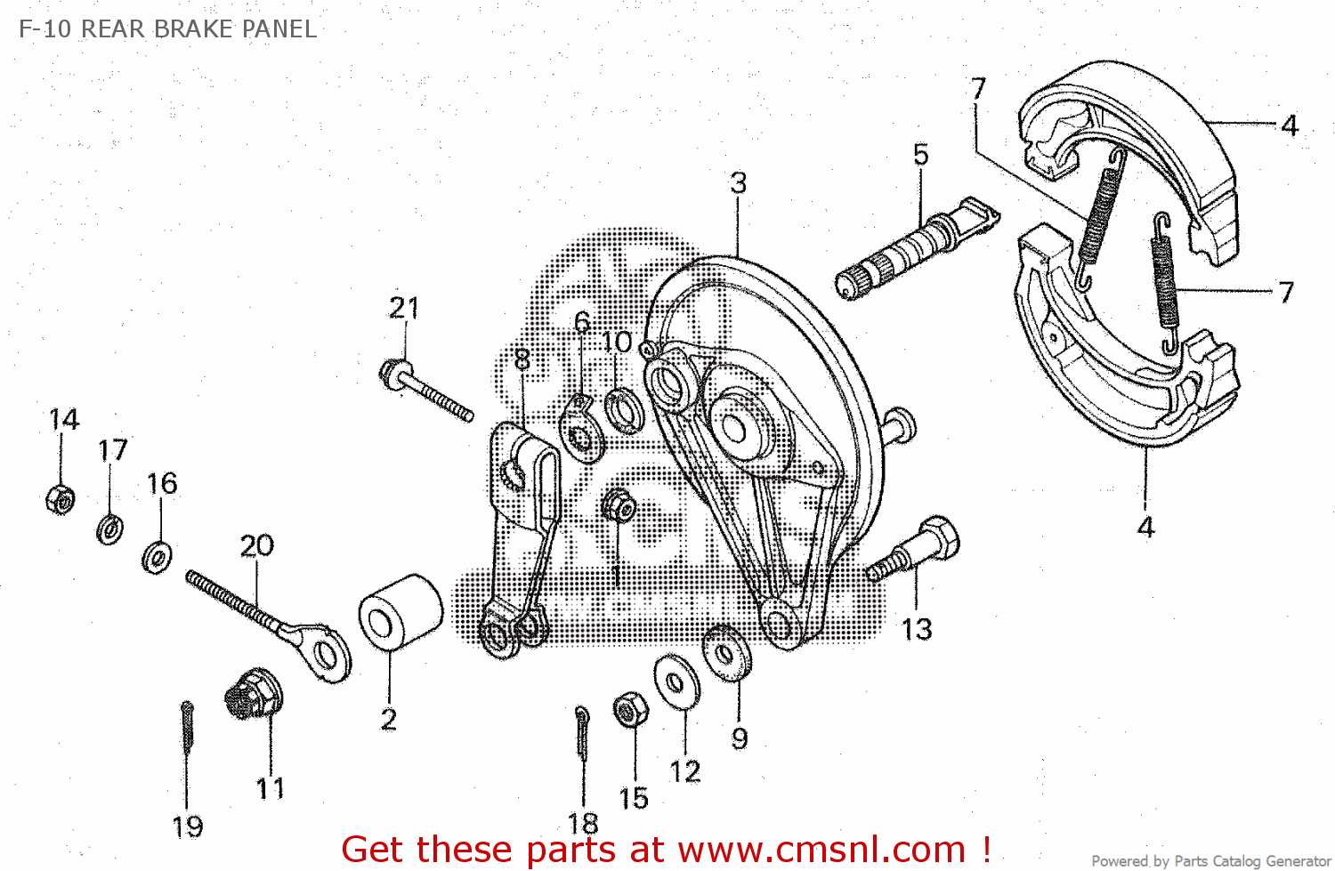 Honda MB80 1981 (B) F-10 REAR BRAKE PANEL - buy F-10 REAR BRAKE PANEL ...