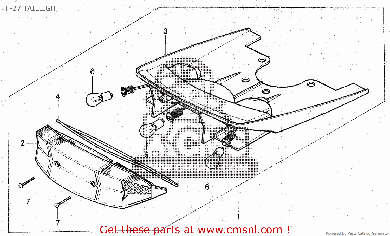 Honda MBX125F 1985 (F) F-27 TAILLIGHT - buy F-27 TAILLIGHT spares online