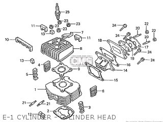 E-1 CYLINDER - CYLINDER HEAD - MCX50F 1983 (D)