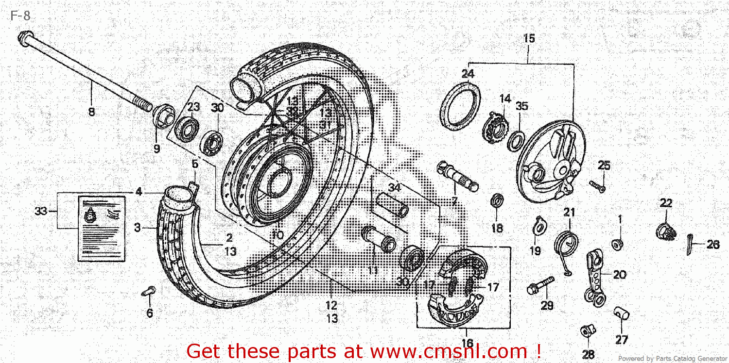 Honda MD90 1999 (X) JAPAN MD90-230 F-8 - buy F-8 spares online