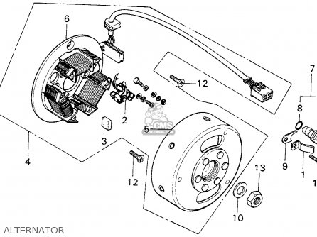 Honda Mt125 Elsinore 1974 K0 Usa parts list partsmanual ... honda mt125 wiring diagram 