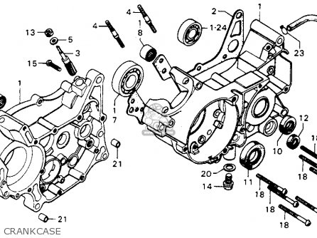 Honda Mt125 Elsinore 1974 K0 Usa parts list partsmanual partsfiche