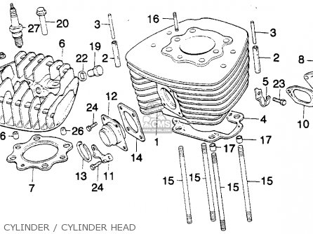 honda mt250 elsinore 1976 usa parts lists and schematics 1973 Honda MT250 honda mt250 elsinore 1976 usa cylinder cylinder head