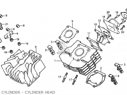 CYLINDER - CYLINDER HEAD - MT50FE 1980 (A) EUROPEAN DIRECT SALES