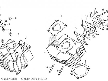 CYLINDER - CYLINDER HEAD - MT50P 1980 (A) NETHERLANDS
