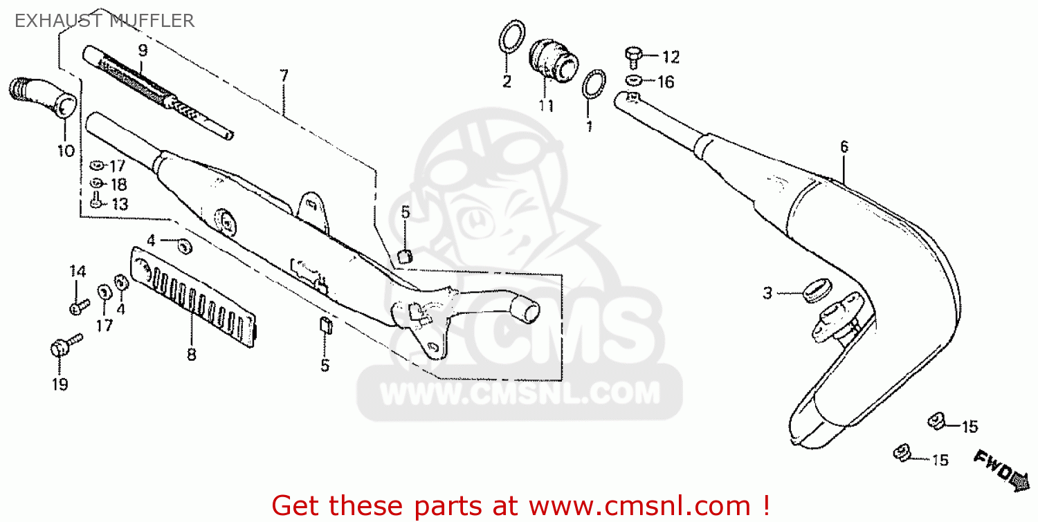 EXHAUST MUFFLER MT50S 1982 (C) NORWAY