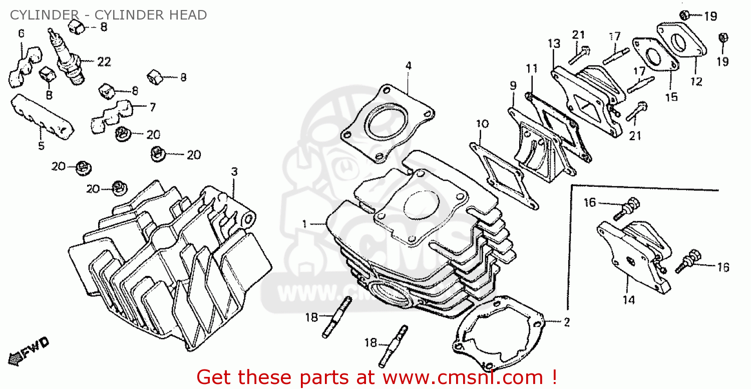 CYLINDER - CYLINDER HEAD MT50S 1984 (E) ENGLAND