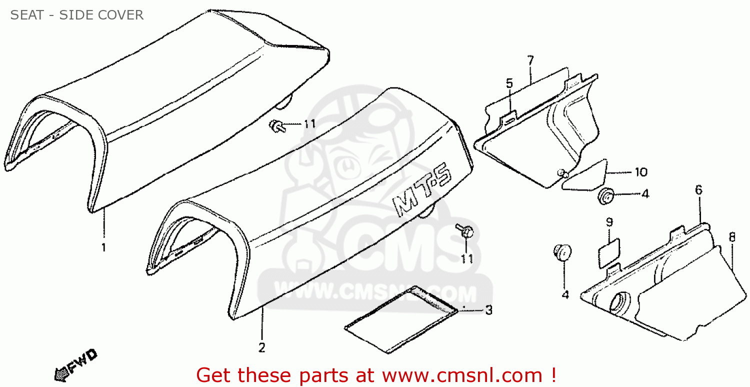 SEAT - SIDE COVER MT50S 1984 (E) ENGLAND